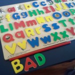 spelling with alphabet puzzle