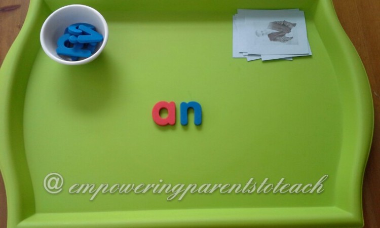 an word family tray