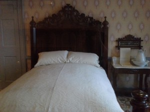 The actual bedspread from Lincoln's stay