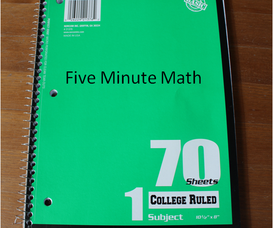 Empowering Parents To Teach- 5 Minute Math